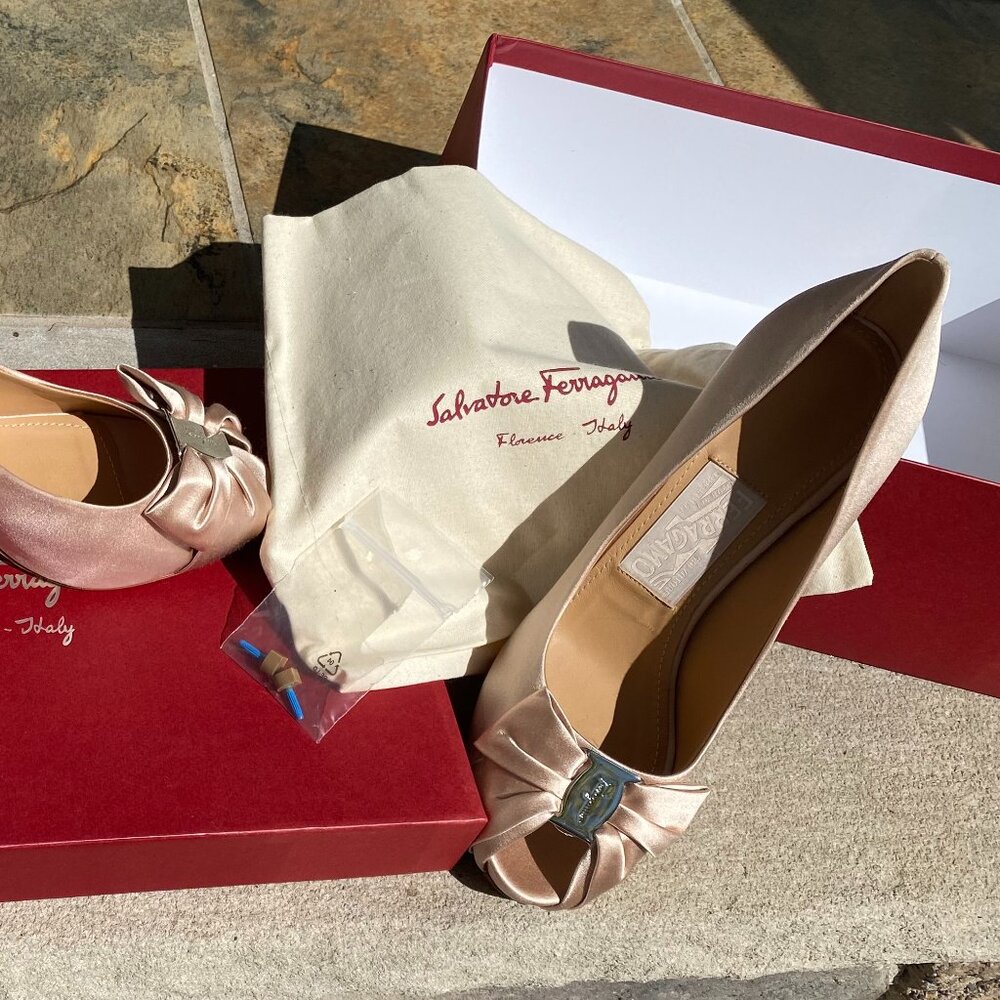Ferragamo wedding pumps